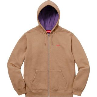 シュプリーム(Supreme)のContrast Zip Up Hooded Sweatshirt 茶M(パーカー)