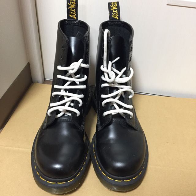 Dr.Martens 8ホールUK10 MONO ブラック 28.5cm 白紐