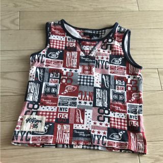 トミーヒルフィガー(TOMMY HILFIGER)のTOMMY HILFIGER♡総柄タンクトップ♡可愛い♡染みあり(Tシャツ/カットソー)