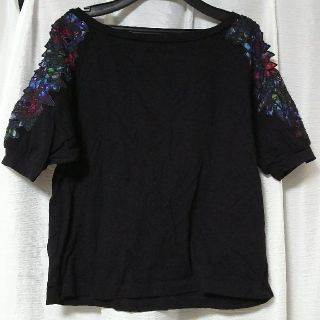 ジーナシス(JEANASIS)のジーナシス カットワークショルダー レーストップス(カットソー(半袖/袖なし))