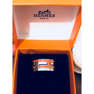 エルメス(Hermes)のエルメス オレンジxシルバー  リング53(リング(指輪))