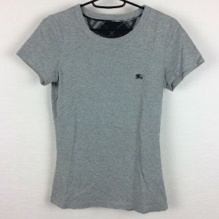 バーバリーブルーレーベル(BURBERRY BLUE LABEL)の美品 BURBERRY BLUE LABEL 半袖Tシャツ グレー サイズ38(Tシャツ(半袖/袖なし))