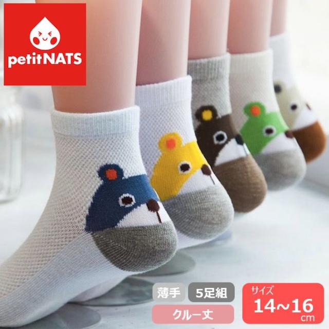 petitnats❤くまかかと爽《14〜16cm》〔ml17007-m〕 キッズ/ベビー/マタニティのこども用ファッション小物(靴下/タイツ)の商品写真