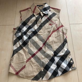 バーバリー(BURBERRY)のバーバリー ノースリーブシャツ ブラウス(シャツ/ブラウス(半袖/袖なし))