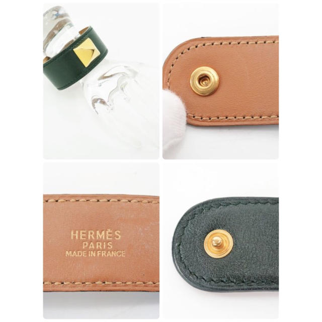 HERMES ブレスレット 緑 レザー