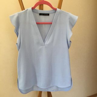 ザラ(ZARA)のZARA 半袖シフォンブラウス☆yuko様専用(シャツ/ブラウス(長袖/七分))