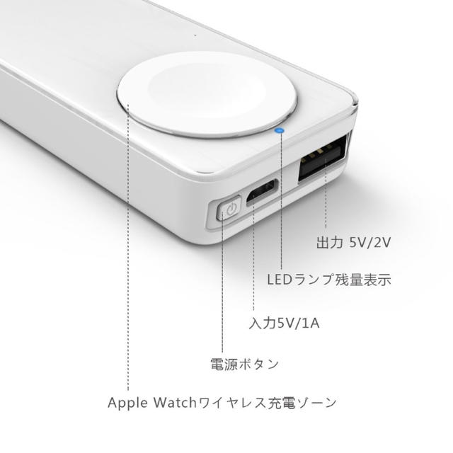 Apple Watch モバイルバッテリーアップル ウオッチ専用 スマホと両立！ スマホ/家電/カメラのスマホ/家電/カメラ その他(その他)の商品写真