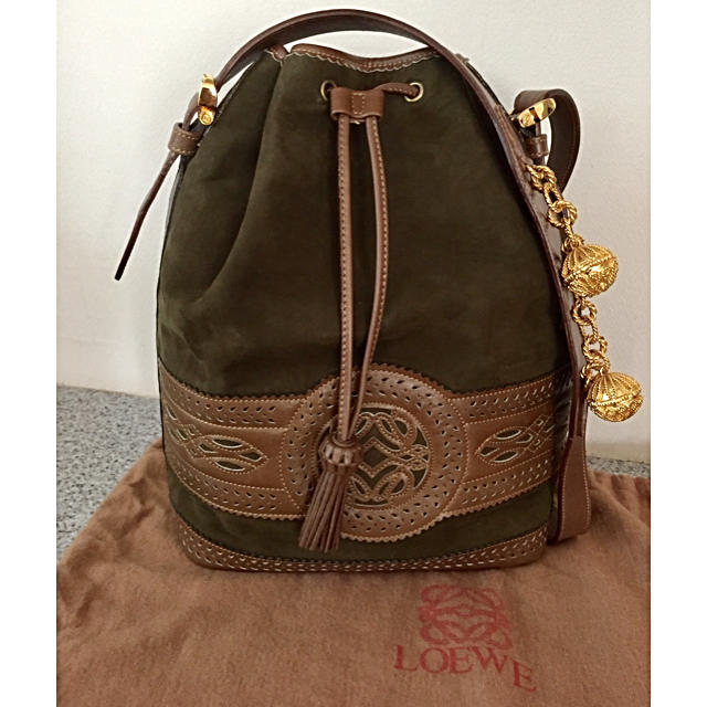 【美品】ロエベ LOEWE ビンテージ 巾着 ショルダーバッグ