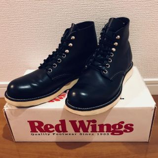 レッドウィング(REDWING)のレッドウィング 8165 ラウンドトゥ 旧羽タグ 箱付き 美品(ブーツ)