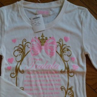 ☆　新品　ラメプリント　ロングTシャツ　☆(Tシャツ(長袖/七分))