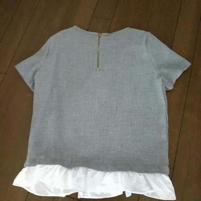 ZARA(ザラ)のZARA バックジップ　ドッキングカットソー レディースのトップス(カットソー(半袖/袖なし))の商品写真