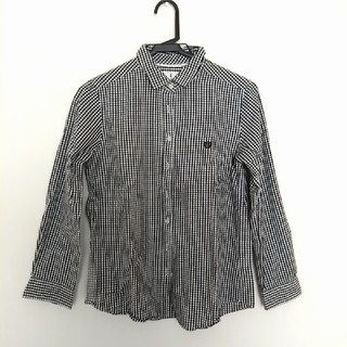 イッカ(ikka)のikka ギンガムチェックワイシャツ ブラック(シャツ/ブラウス(長袖/七分))