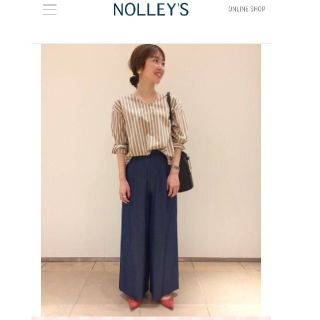 ノーリーズ(NOLLEY'S)のNOLLEY'S　ワイドパンツ38  新品検tomorrowアーバンSHIPS　(カジュアルパンツ)