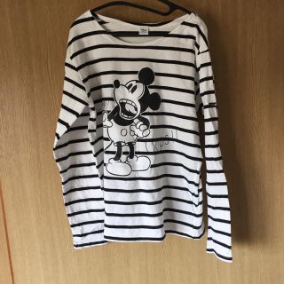 ディズニー(Disney)のミッキー 長袖 ボーダー(Tシャツ/カットソー(七分/長袖))