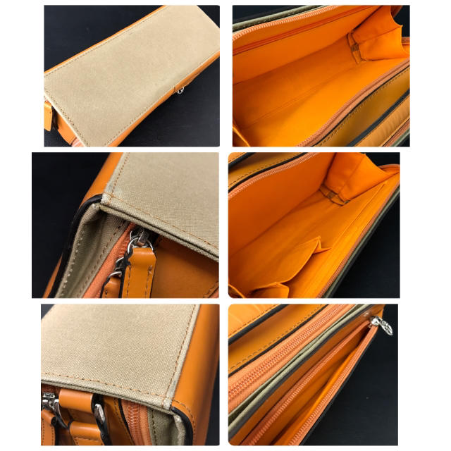CASTELBAJAC(カステルバジャック)のカステルバジャック セカンドバッグ オレンジ カバン 鞄 ハンドバッグ 革 メンズのバッグ(セカンドバッグ/クラッチバッグ)の商品写真