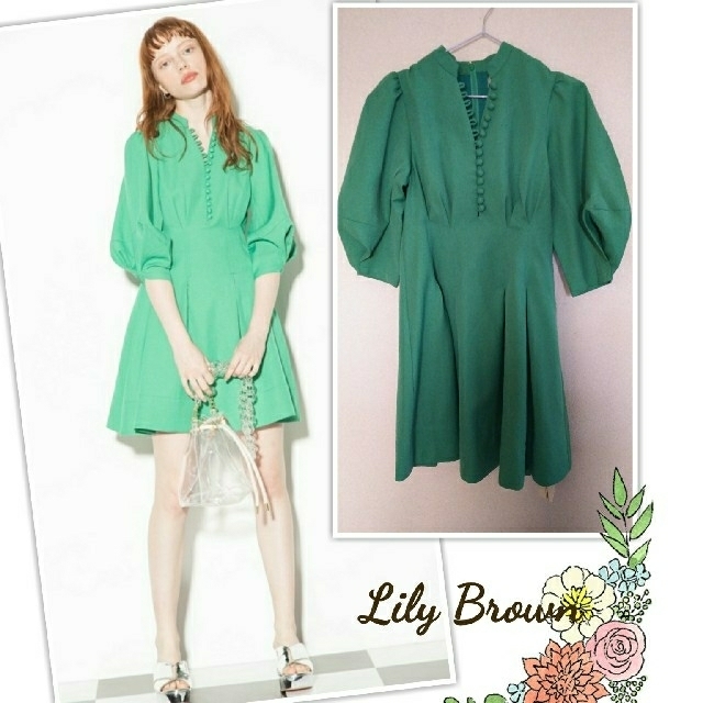 Lily Brown - 【新品TAG付】Lily Brown☆ボリューム袖コットン