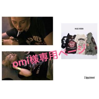 アパルトモンドゥーズィエムクラス(L'Appartement DEUXIEME CLASSE)のL'Appartment　MADE　WORN　ROCK　Tシャツ(Tシャツ(半袖/袖なし))