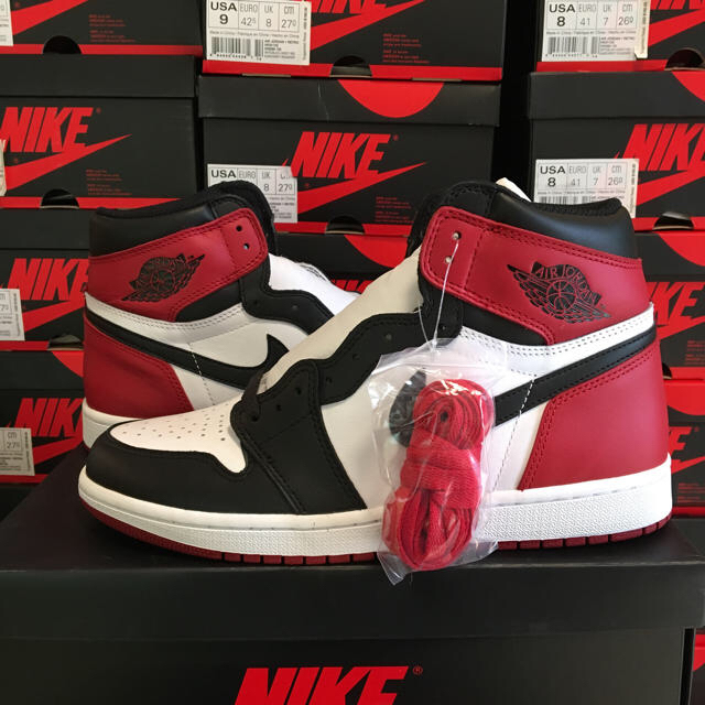 新発売】 NIKE - 26.5cm TOE BLACK 1 JORDAN AIR 【最安値】NIKE