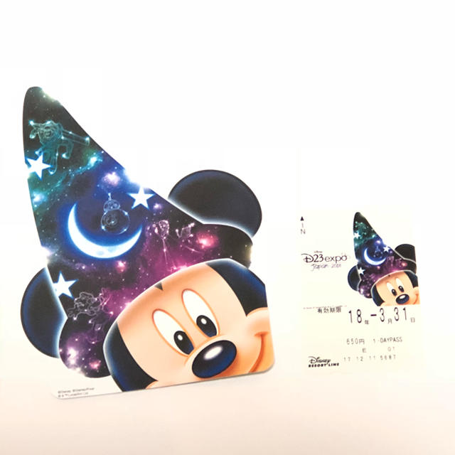 Disney(ディズニー)の使用済:東京リゾートライン1dayフリー切符台紙付:2018年ディズニーexpo チケットの乗車券/交通券(鉄道乗車券)の商品写真