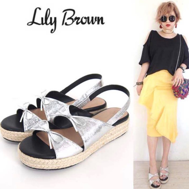 Lily Brown(リリーブラウン)のLilyBrown☆リボンモチーフジュートサンダル レディースの靴/シューズ(サンダル)の商品写真
