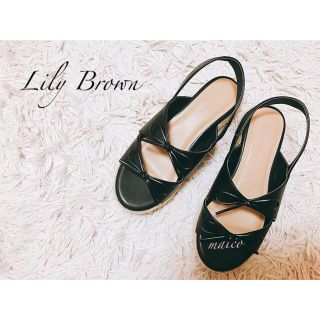 リリーブラウン(Lily Brown)のLilyBrown☆リボンモチーフジュートサンダル(サンダル)