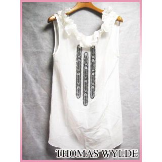 トーマスワイルド(THOMAS WYLDE)のトーマスワイルド チュニックブラウス ホワイト Mサイズ(シャツ/ブラウス(半袖/袖なし))