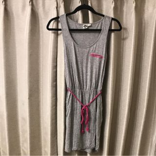 ロキシー(Roxy)のROXY ワンピース グレー Mサイズ(ミニワンピース)