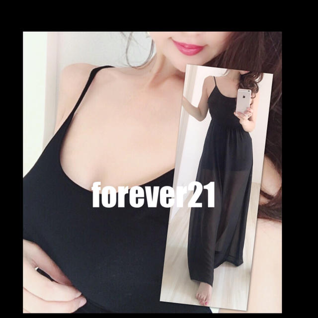 FOREVER 21(フォーエバートゥエンティーワン)のBLACK 切り替えマキシワンピース♡ レディースのワンピース(ロングワンピース/マキシワンピース)の商品写真