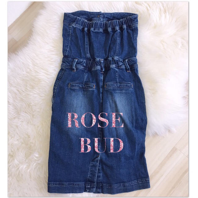 ROSE BUD(ローズバッド)のみさきちゃま♡専用ローズバッド デニムベアワンピース♡S レディースのワンピース(ひざ丈ワンピース)の商品写真