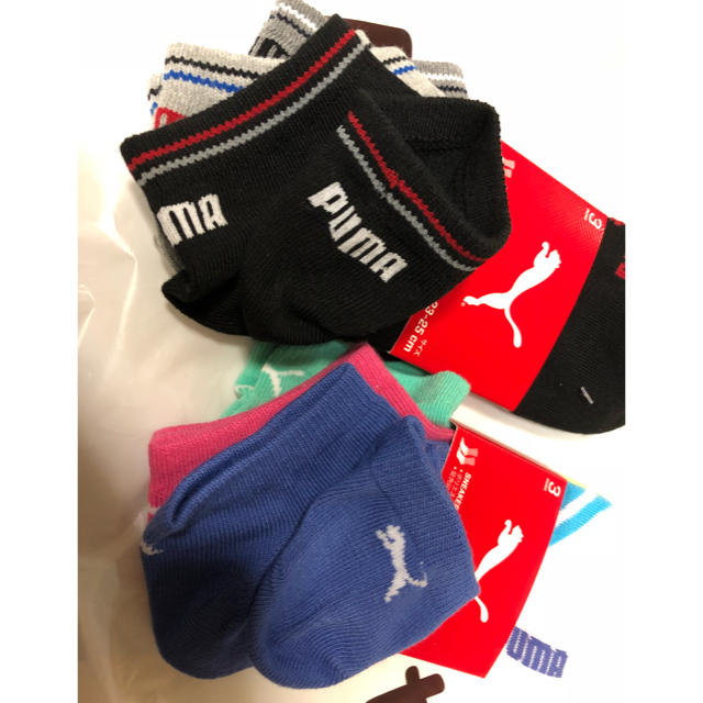 PUMA(プーマ)の新品未使用✨PUMA ソックス‪‪💗 キッズ/ベビー/マタニティのこども用ファッション小物(靴下/タイツ)の商品写真