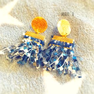 ザラ(ZARA)の大ぶりフリンジ夏ピアス(ピアス)