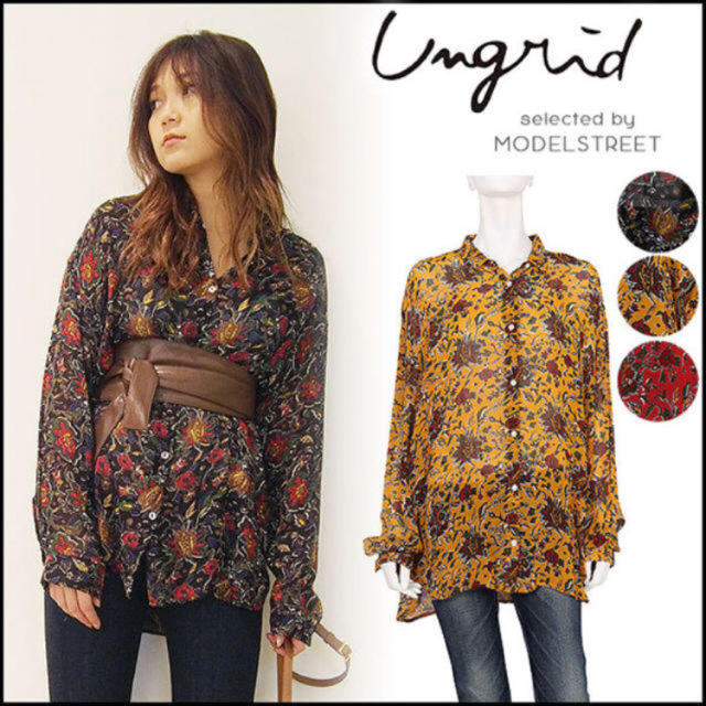 Ungrid(アングリッド)のungrid フラワープリントシャツ レディースのトップス(シャツ/ブラウス(長袖/七分))の商品写真