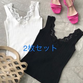 フィフス(fifth)のVネック レース キャミニット(タンクトップ)