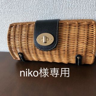 ケイトスペードニューヨーク(kate spade new york)の5月末まで出品 ケイトスペイド♠︎かごクラッチバック(かごバッグ/ストローバッグ)