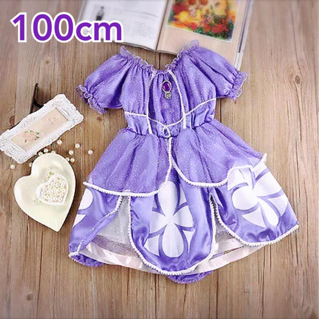 100cm♡プリンセスソフィア♡ワンピース♡プリンセスドレス♡ キッズ/ベビー/マタニティのキッズ服女の子用(90cm~)(ワンピース)の商品写真