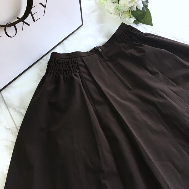 FOXEY(フォクシー)の極美品♡定価約5.6万円 FOXEY フォクシー タックフレアスカート ブラウン レディースのスカート(ひざ丈スカート)の商品写真