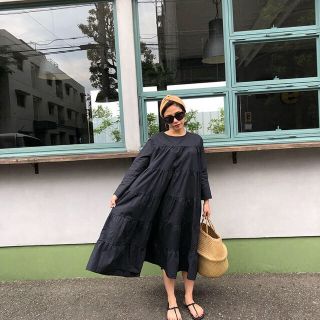 ザラ(ZARA)のS様専用 バースデーバッシュ マーレット風 ワンピース フレア 新品 コットン (ロングワンピース/マキシワンピース)