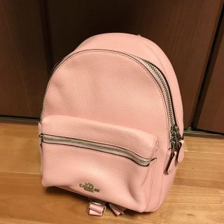 コーチ(COACH)のコーチ リュックサック  レザー ピンク系 桜色 バックパック(リュック/バックパック)