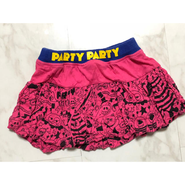 PARTYPARTY(パーティーパーティー)のPARTY PARTY ピンク スカート キッズ/ベビー/マタニティのキッズ服女の子用(90cm~)(スカート)の商品写真