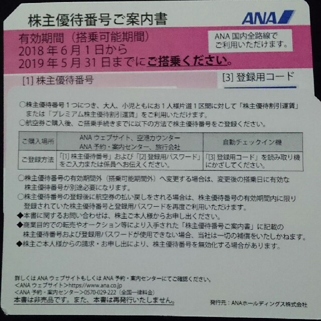 株主優待券 ANA