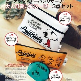 アーバンリサーチ(URBAN RESEARCH)のPEANUTS×URBANRESEARCH大人可愛いスヌーピー3点セット(ポーチ)