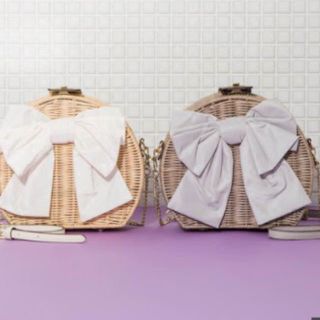 ジルバイジルスチュアート(JILL by JILLSTUART)のeriin様専用 ジルスチュアート リボンカゴバック(かごバッグ/ストローバッグ)