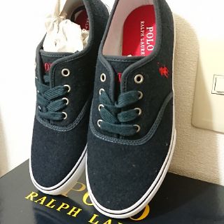 ポロラルフローレン(POLO RALPH LAUREN)の【新品未使用】ポロ・ラルフローレン スニーカー ネイビー 23.5cm(スニーカー)