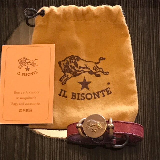 IL BISONTE(イルビゾンテ)のIL BISONTE メダルプレートコンチョ付きレザーブレスレット レディースのアクセサリー(ブレスレット/バングル)の商品写真