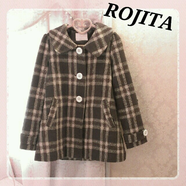 ROJITA(ロジータ)のブラウンチェックコート♡ レディースのジャケット/アウター(トレンチコート)の商品写真