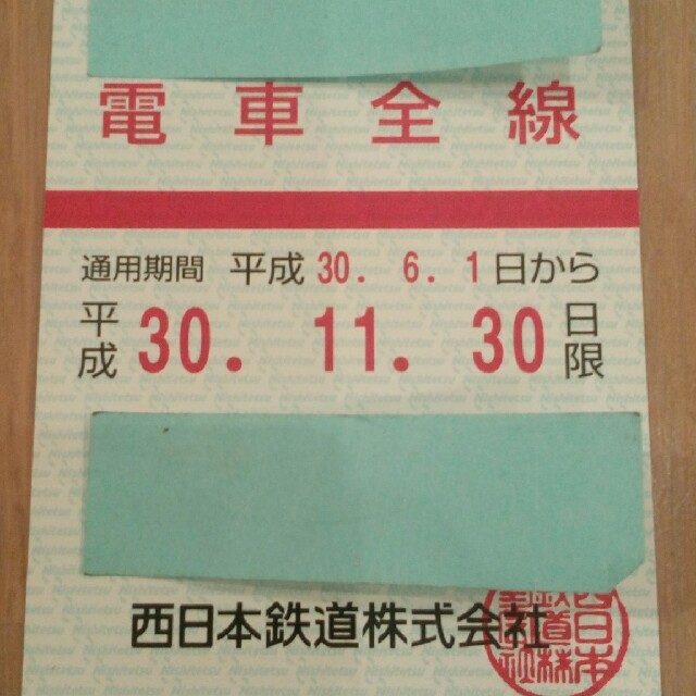 西日本鉄道 株主優待乗車証 電車全線 11月30日まで - 鉄道乗車券