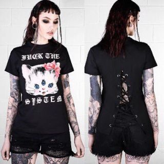 【DISTURBIA】SYSTEM TIE BACK TOP(Tシャツ(半袖/袖なし))