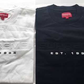 シュプリーム(Supreme)の supreme debossed tee ブラック(Tシャツ/カットソー(半袖/袖なし))