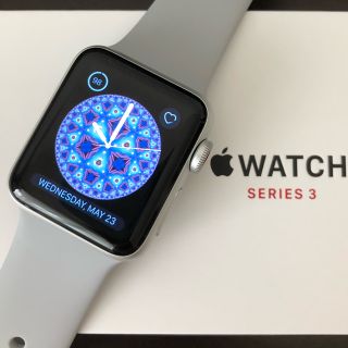 アップルウォッチ(Apple Watch)の【極美品セルラー+GPSモデル】、アップルケア加入済、series3(スマートフォン本体)