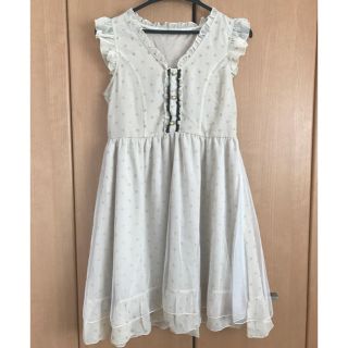 アクシーズファム(axes femme)の【値下げ】axes femme ドット柄ノースリーブチュニック(ミニワンピース)